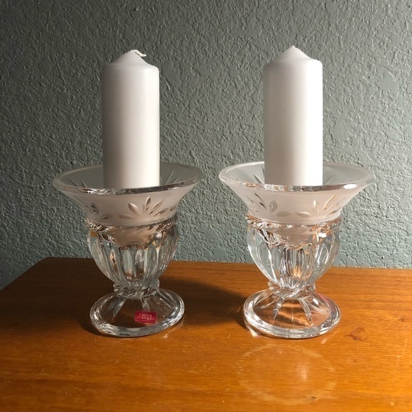 HOLIDAY gifts it crystal candleholders NWOT - Picture 4 of 7